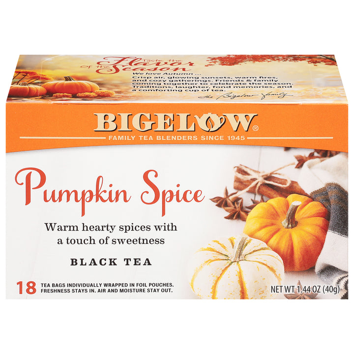 Front of Pumpkin Spice Black Tea box