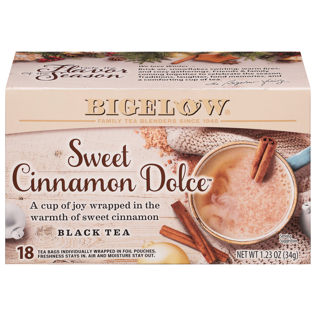 Front of Sweet Cinnamon Dolce Black Tea box