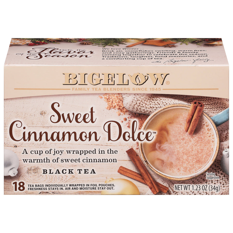 Front of Sweet Cinnamon Dolce Black Tea box