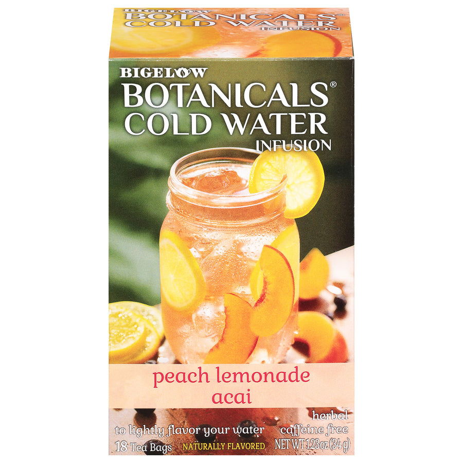 Front of Botanicals Peach Lemonade Acai Cold Water Infusion box