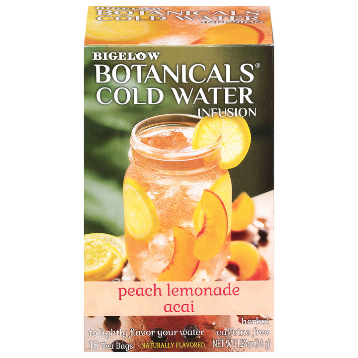 Front of Botanicals Peach Lemonade Acai Cold Water Infusion box