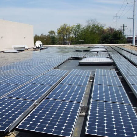 Bigelow Tea | Reducing our Footprint - photo of solar panels on Bigelow HQ