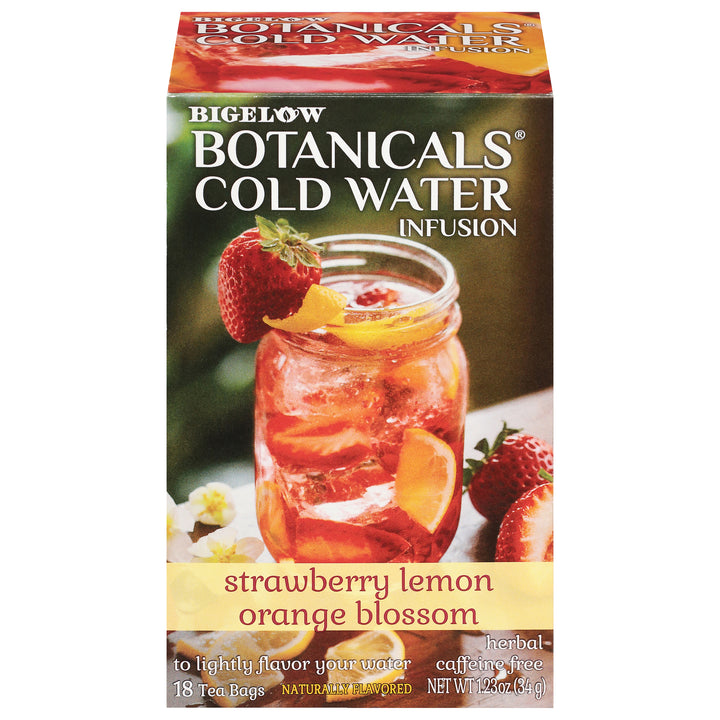 Box of Bigelow Botanicals Cranberry Lime Honeysuckle Hibiscus Cold Water Infusion