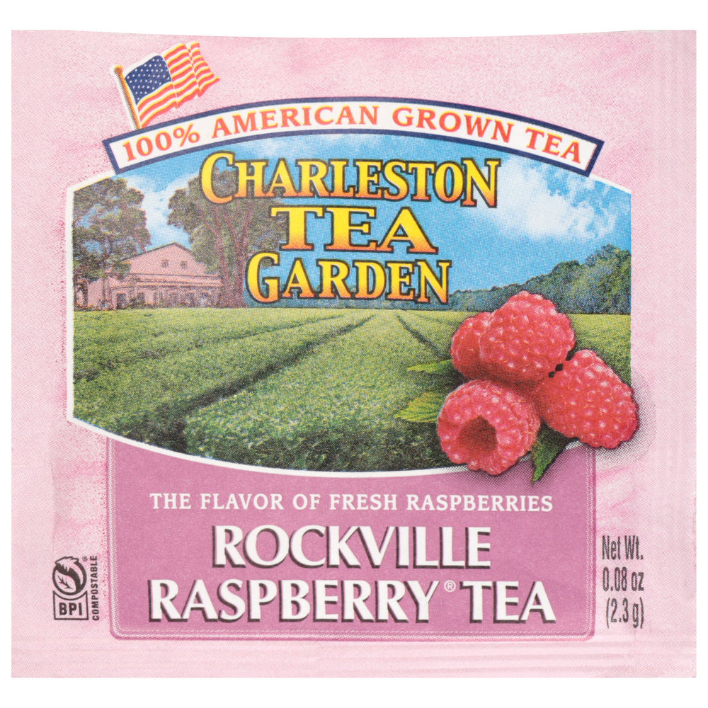 Foil packet of Charleston Tea Garden Rockville Raspberry