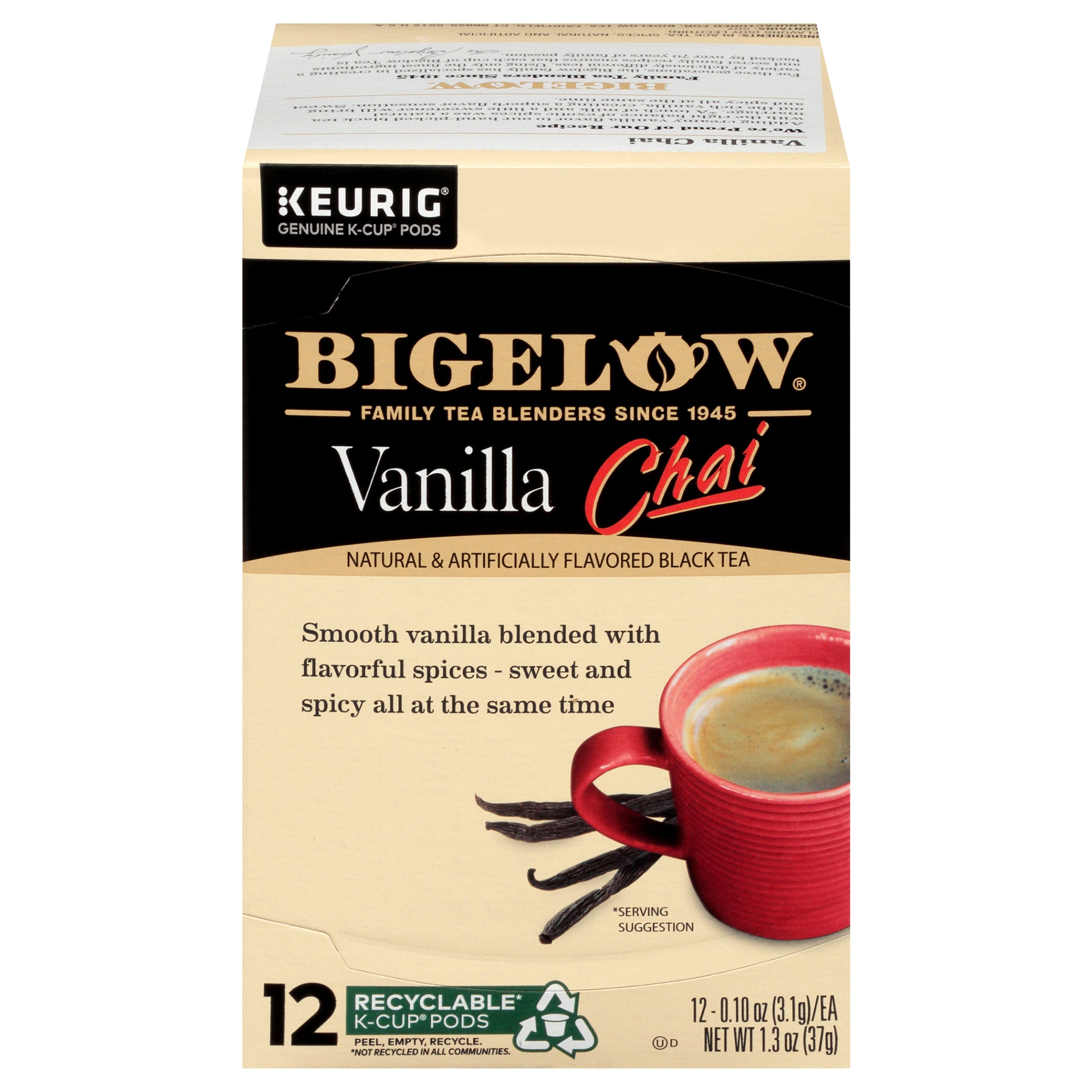 Vanilla Chai K-Cup® Pods- Case of 6 boxes - total of 72 K-Cup® Pods ...