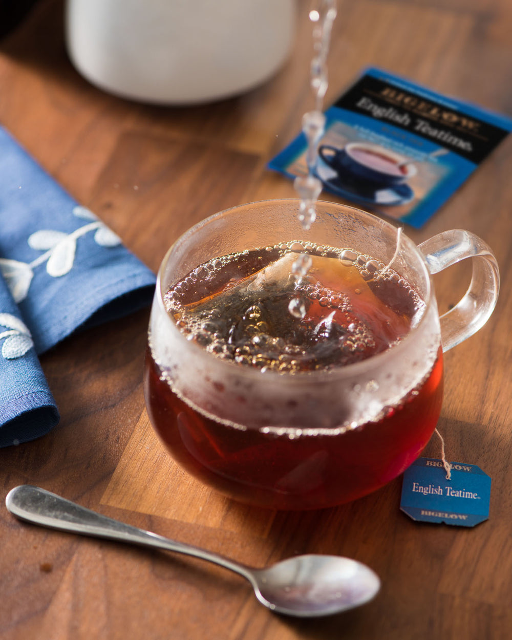 Glass  mug of English Teatime Black Tea