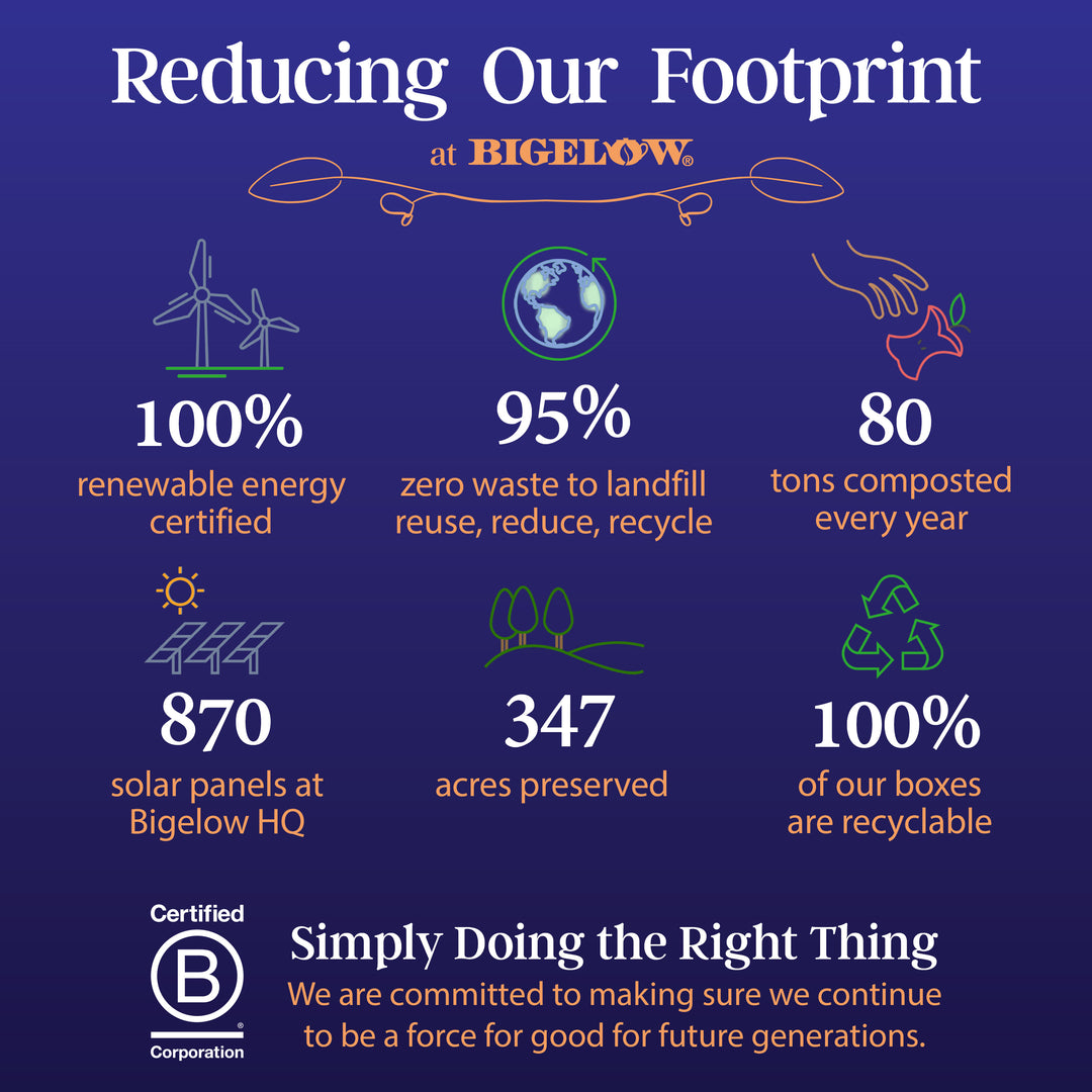 Brand messaging showing how we reduce footprint and why to be certified b