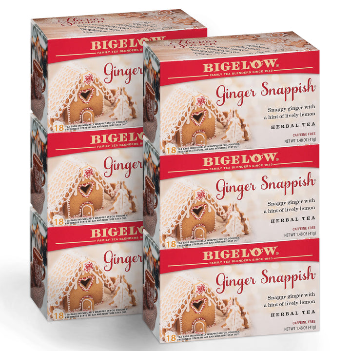 6 boxes of Ginger Snappish Herbal Tea