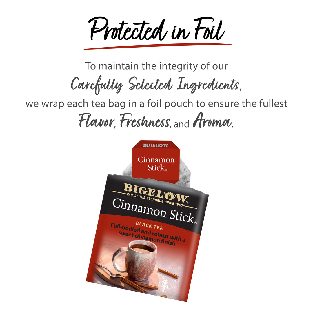 Cinnamon Stick Tea protected in foil