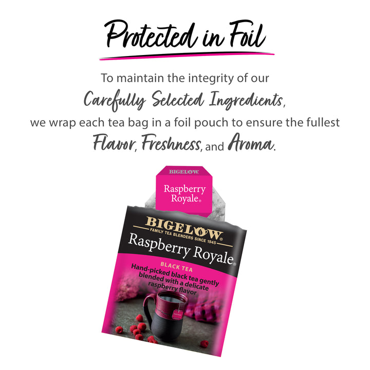 Raspberry Royale Tea protected in foil