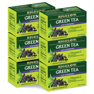 6 boxes of Green Tea with Elderberry plus Vitamin C