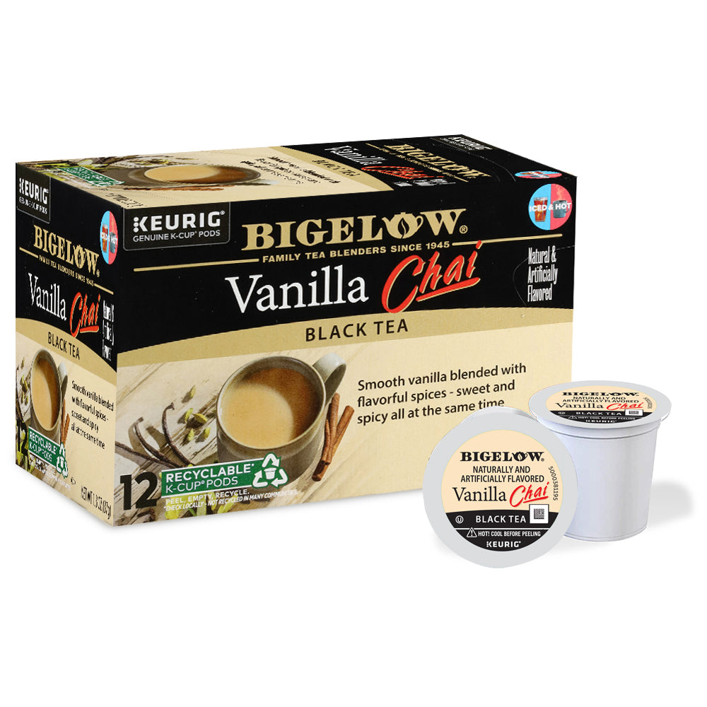 Bigelow Vanilla Chai Black Tea K-Cups Box for Keurig