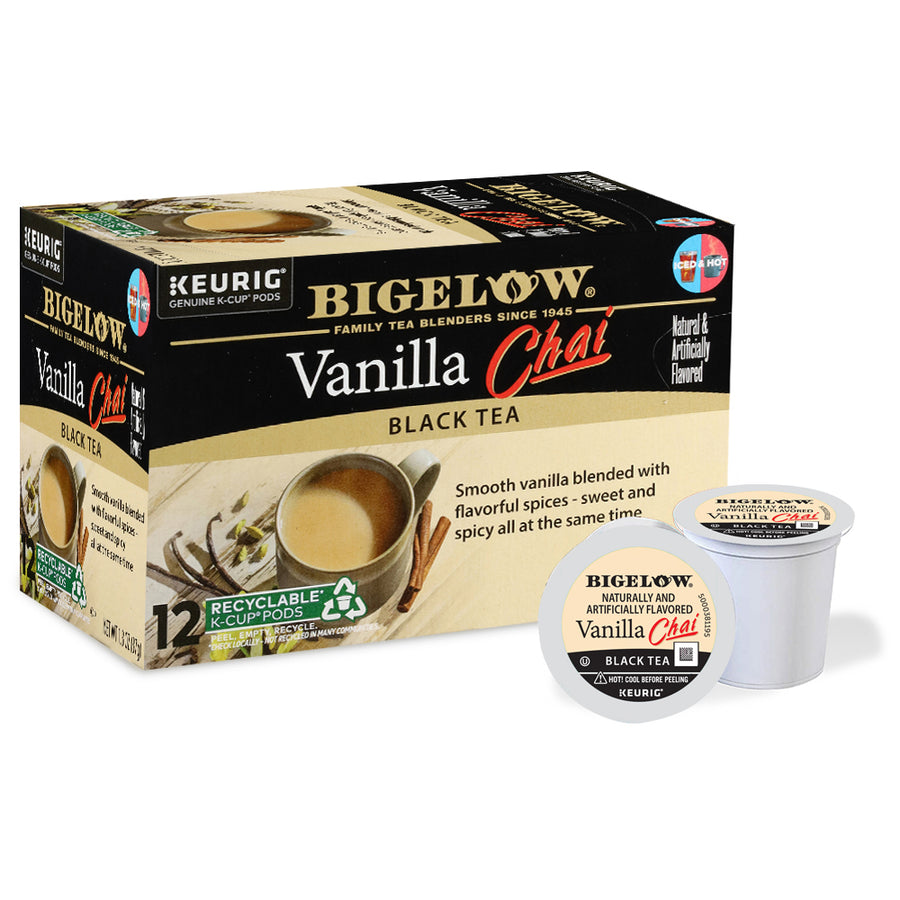 Bigelow Vanilla Chai Black Tea K-Cups Box for Keurig