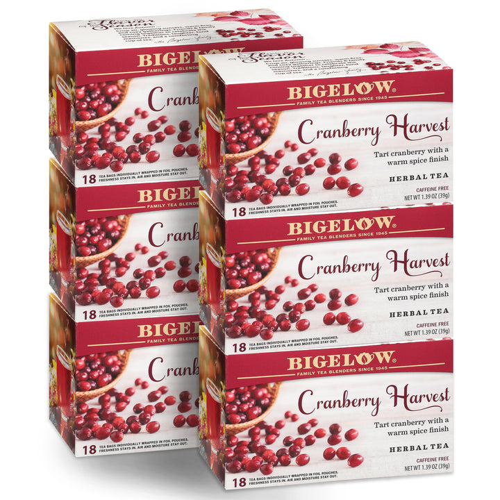 6 boxes of Cranberry Harvest Herbal Tea