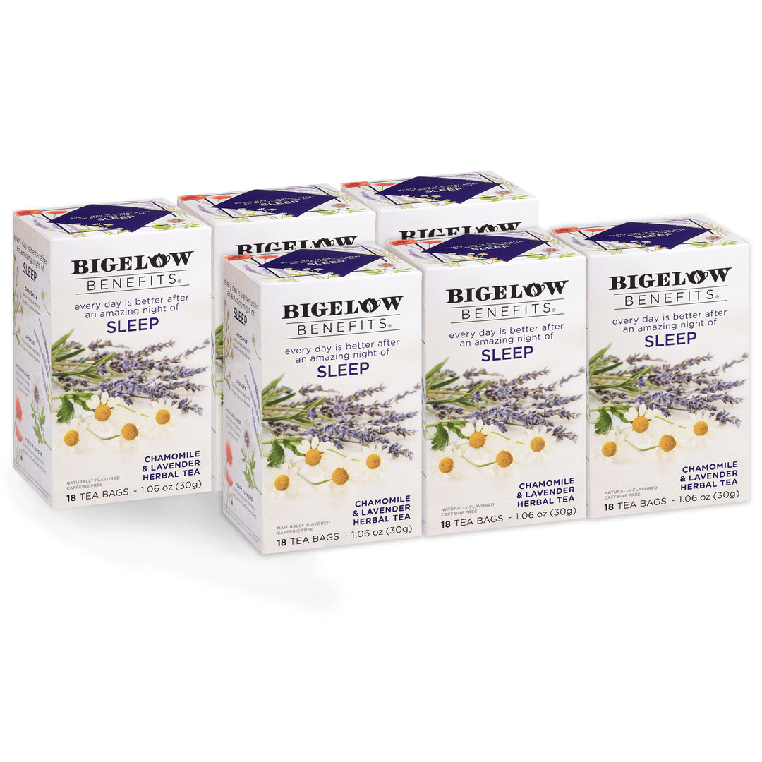 6 boxes of Benefits Chamomile and Lavender Herbal Tea