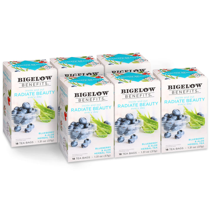 6 boxes of Benefits Blueberry and Aloe Herbal Tea