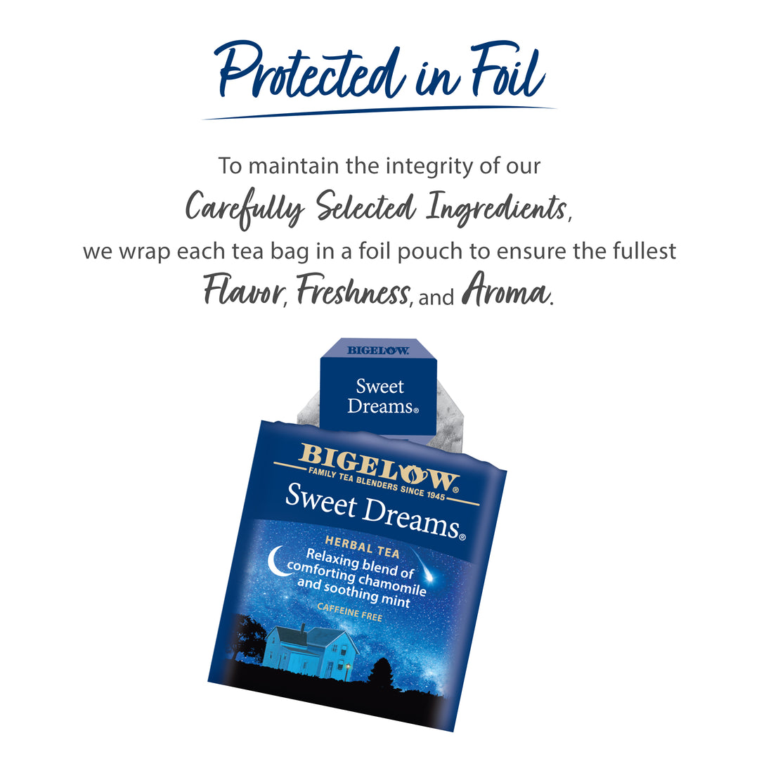 Sweet Dreams Herbal Tea bag protected in foil