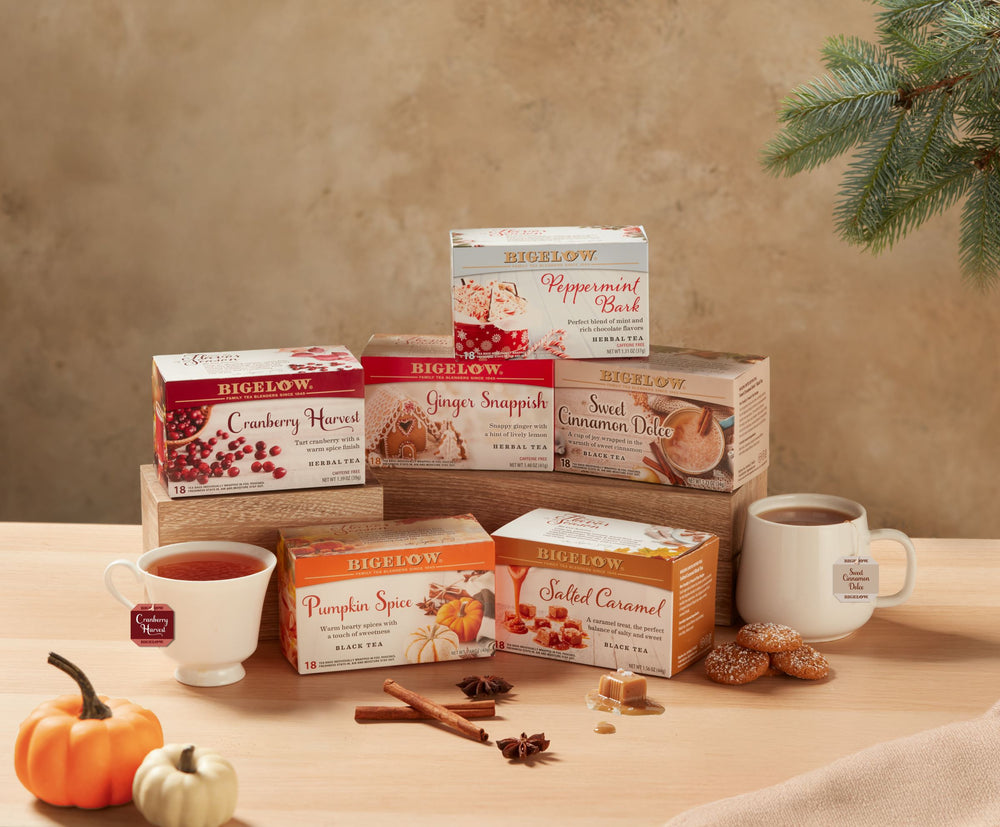 Assorted boxes of Bigelow Seasonal Teas