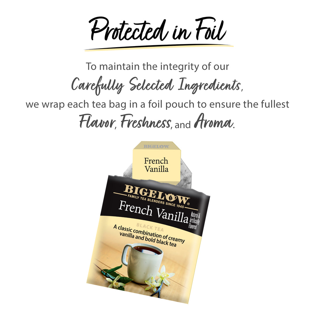 French Vanilla Tea protected in foil