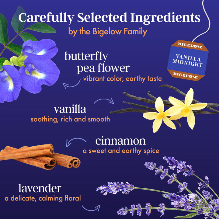 Vanilla Midnight Butterfly Pea Flower Herbal Tea Ingredients
