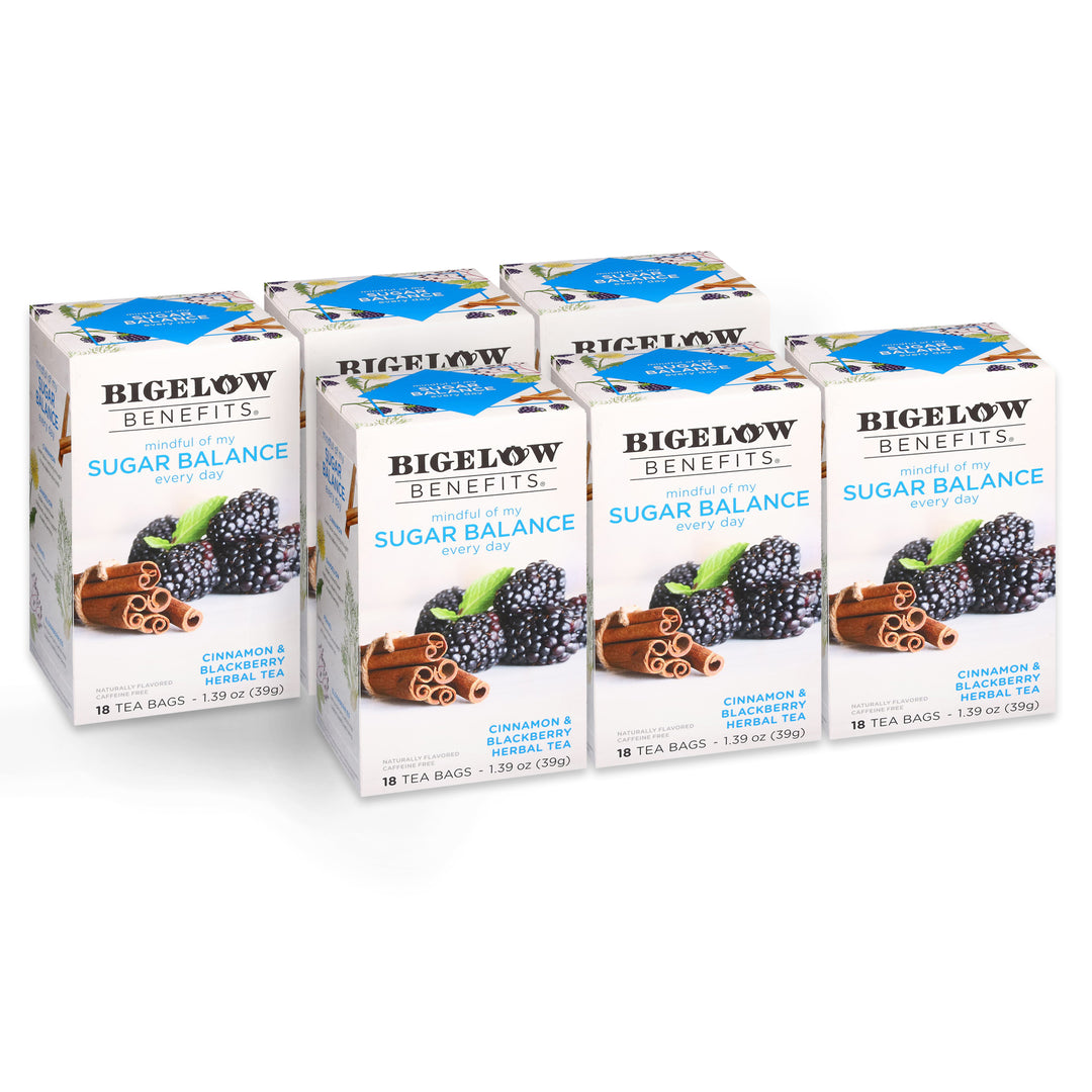 6 boxes of Benefits Cinnamon and Blackberry Herbal Tea