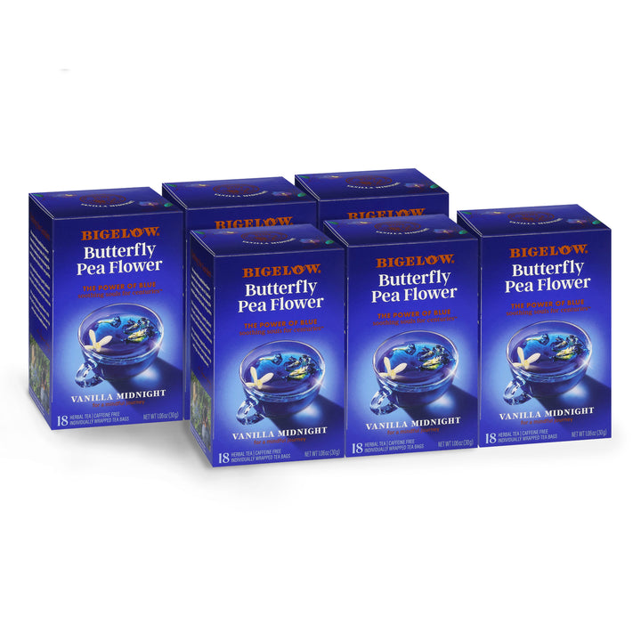 6 boxes of Vanilla Midnight Butterfly Pea Flower Herbal Tea