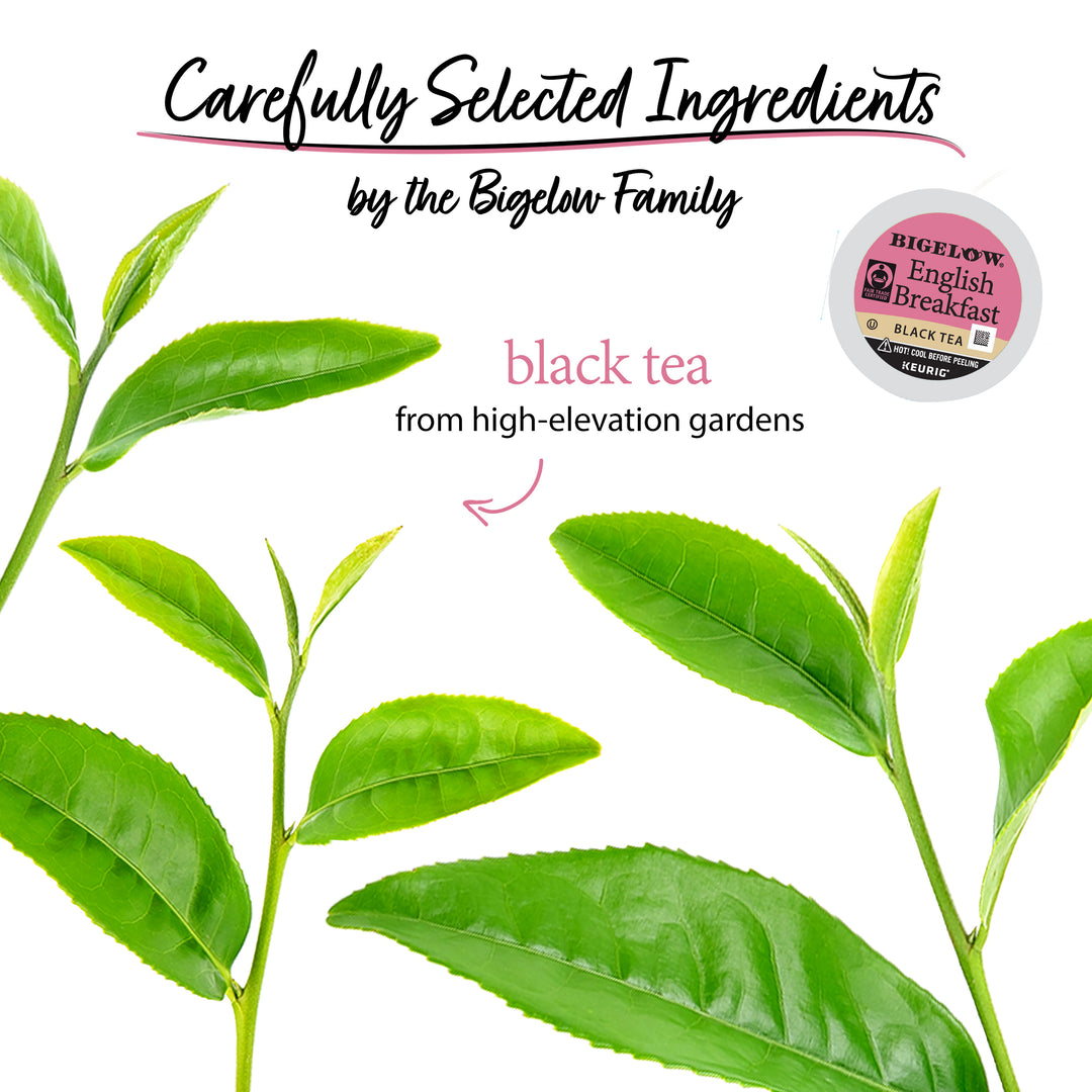 Ingredients displayed of Bigelow English Breakfast Tea K-Cup