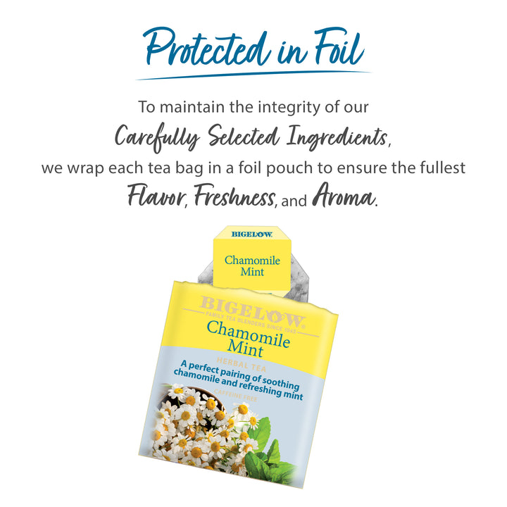Chamomile Mint Herbal Tea protected in foil