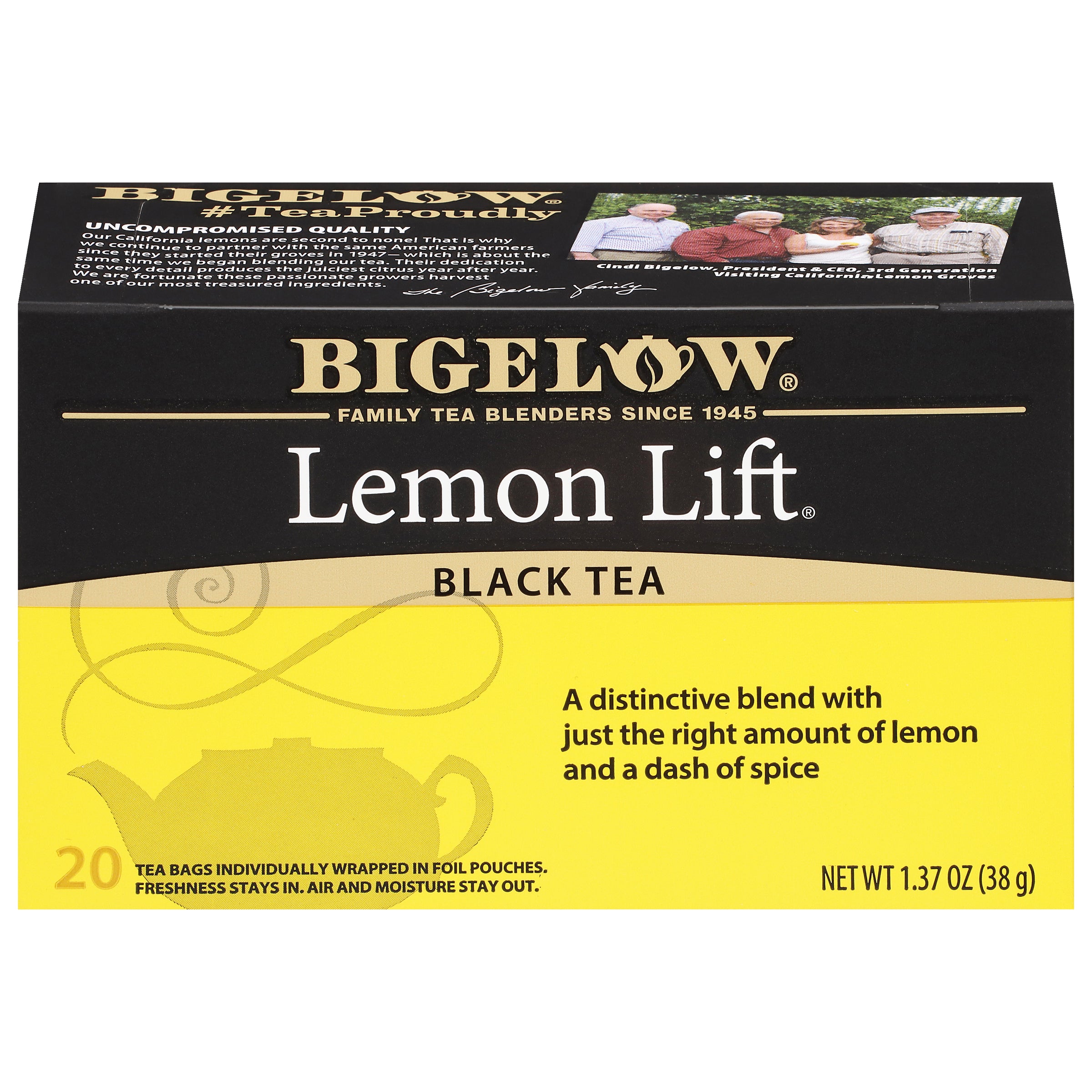 Lemon Lift Tea - Case of 6 boxes - total of 120 teabags – Bigelow Tea