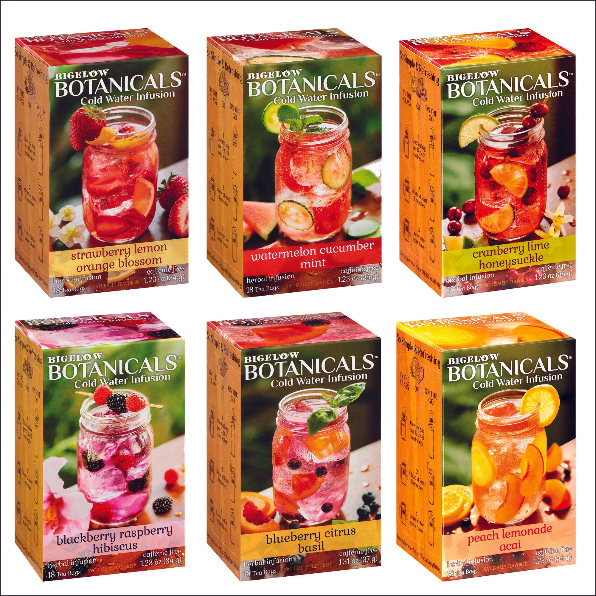 Mixed Case of Bigelow Botanicals - Case of 6 Boxes - Total of 108
