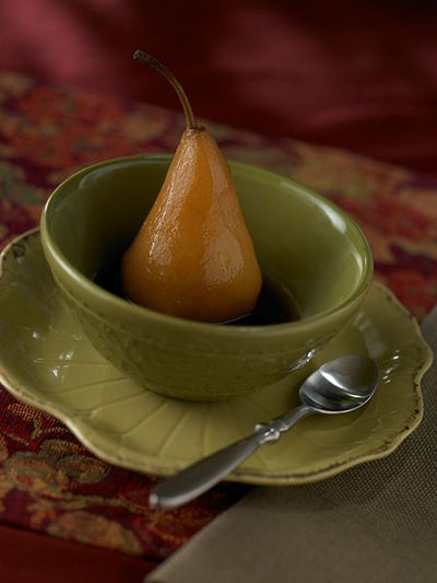 Spicy Chai Poached Pears