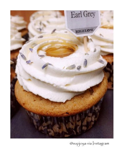 Lavender Honey Earl Grey Cupcakes