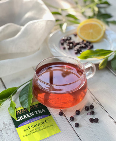 Bring Bigelow Green Tea with Elderberry Plus Vitamin C On Your Health and Wellness Journey