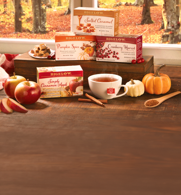 Harvest Teas in fall setting
