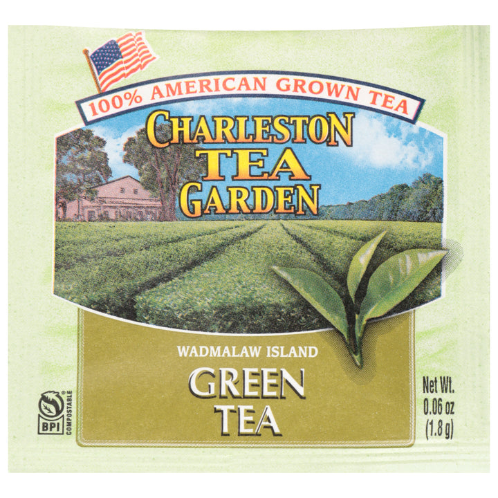 Foil packet of Charleston Tea Garden Wadmalaw Island Green Tea