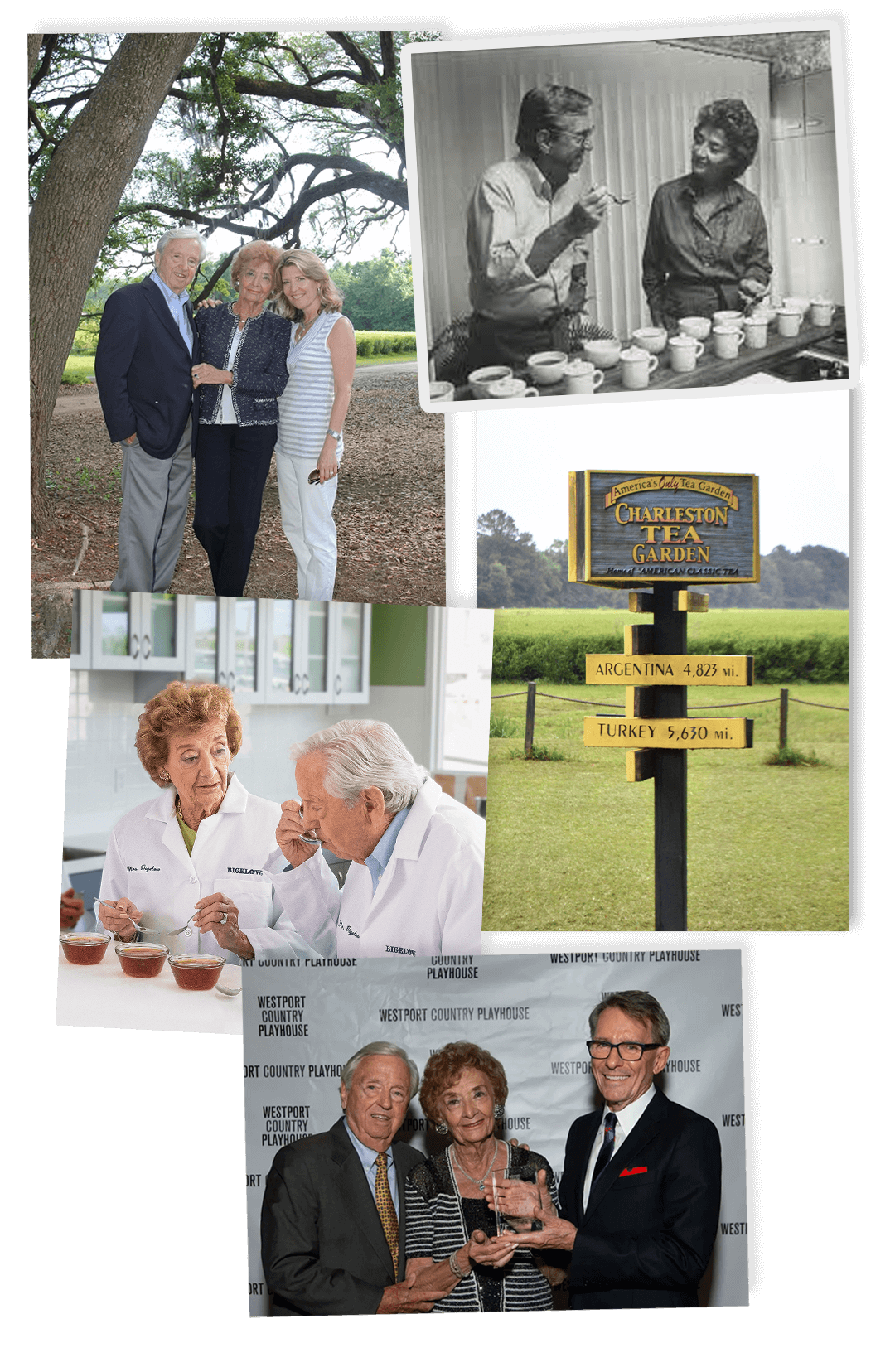 Bigelow Tea | Eunice and David Bigelow, Co Chairmen - collage of photos