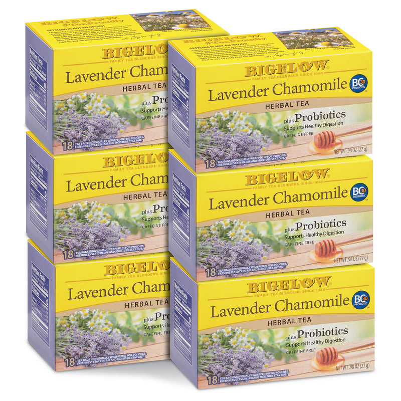 6 boxes of Lavender Chamomile Plus Probiotics Herbal Tea 