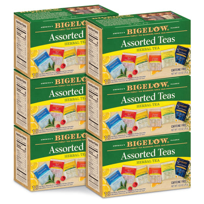 6 boxes of Assorted Collection of Caffeine Free Herbal Tea