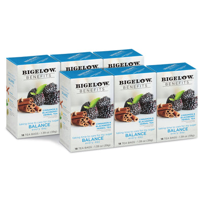 6 boxes of Benefits Cinnamon and Blackberry Herbal Tea