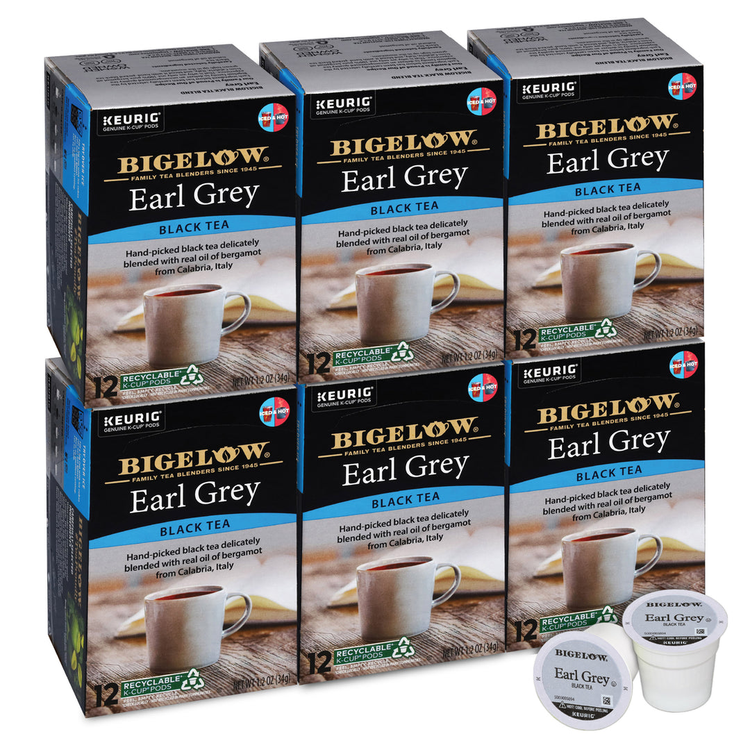 6 boxes of Keurig Bigelow Earl Grey Tea K-Cup Pods