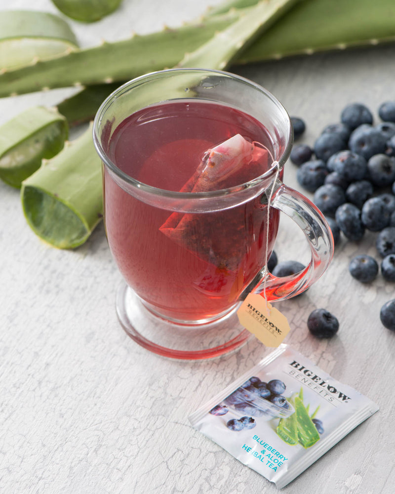 Cup of Benefits Blueberry and Aloe Herbal Tea