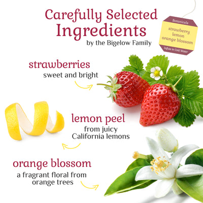 Ingredients of Strawberry Lemon Orange Blossom Cold Water Infusion