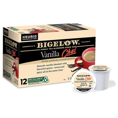 Bigelow Vanilla Chai Black Tea K-Cups Box for Keurig