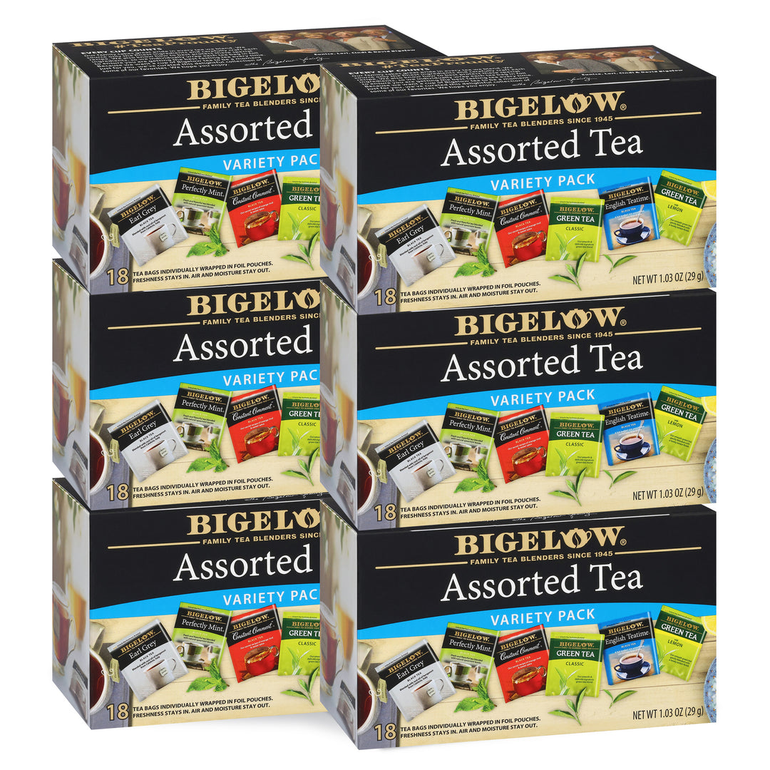 Assorted Black and Green Teas Variety Pack