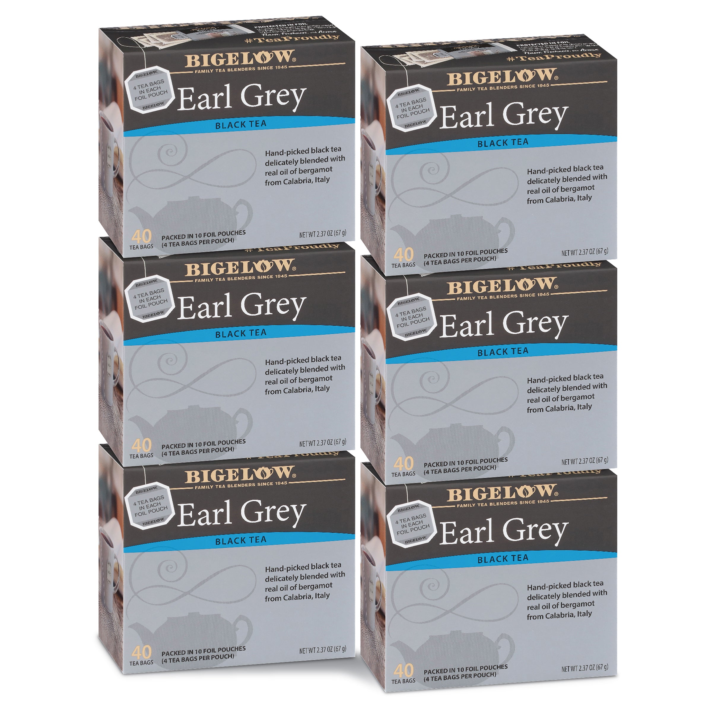 Earl Grey Tea 40 Count - Case of 6 boxes - total of 240 teabags