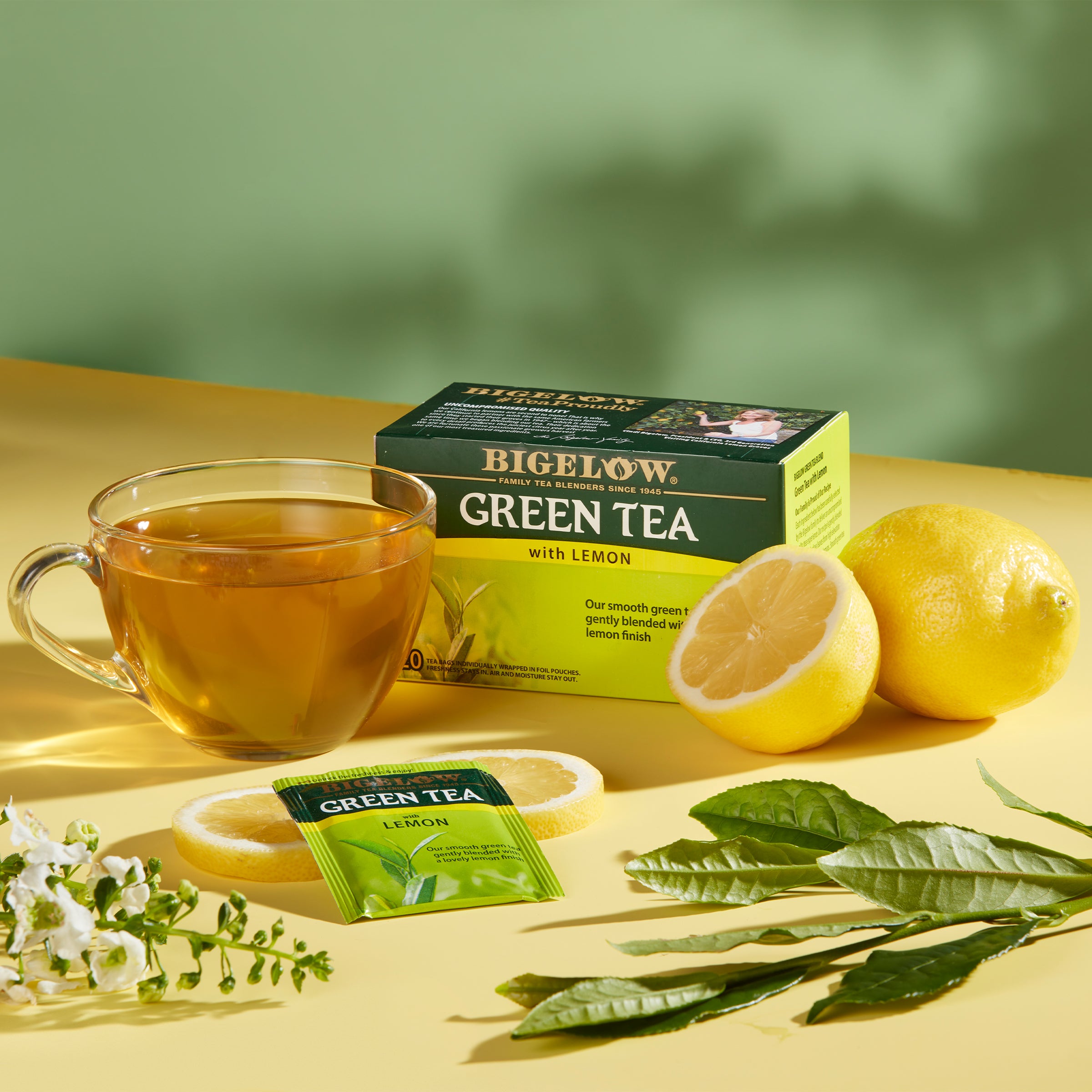 Green Tea with Lemon - Case of 6 boxes- total of 120 teabags