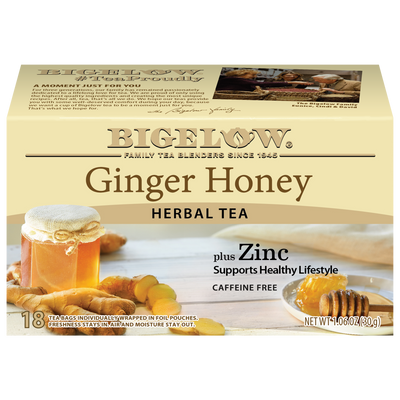Bigelow Tea| Bigelow Ginger Honey Plus Zinc Herbal Tea