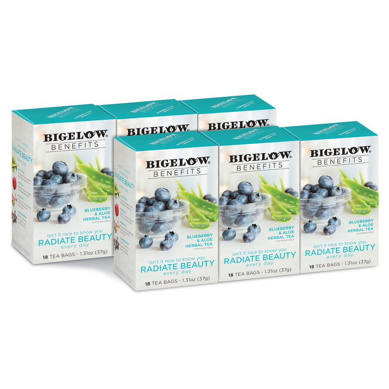 6 boxes of Benefits Blueberry and Aloe Herbal Tea