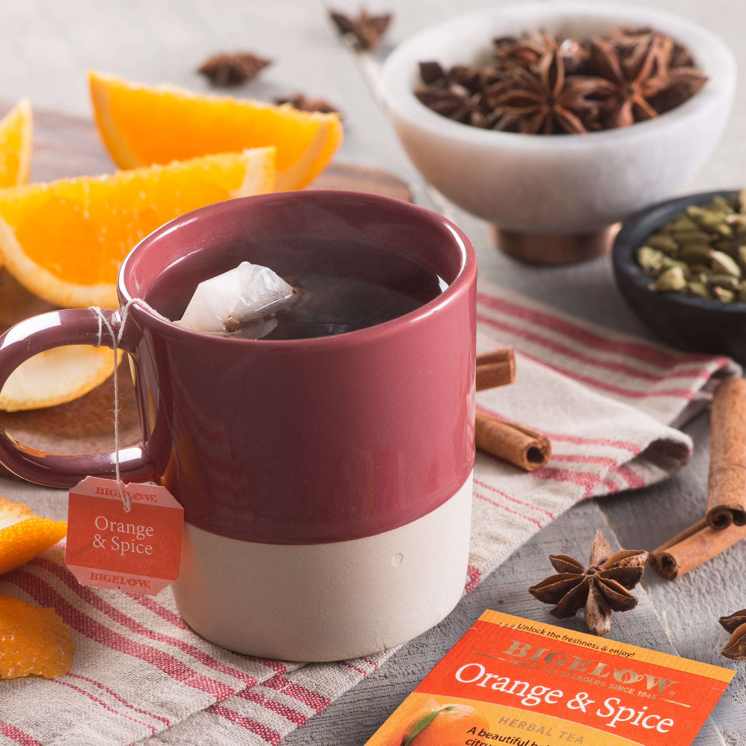 Orange and Spice Herbal Tea - Case of 6 boxes - total of 120