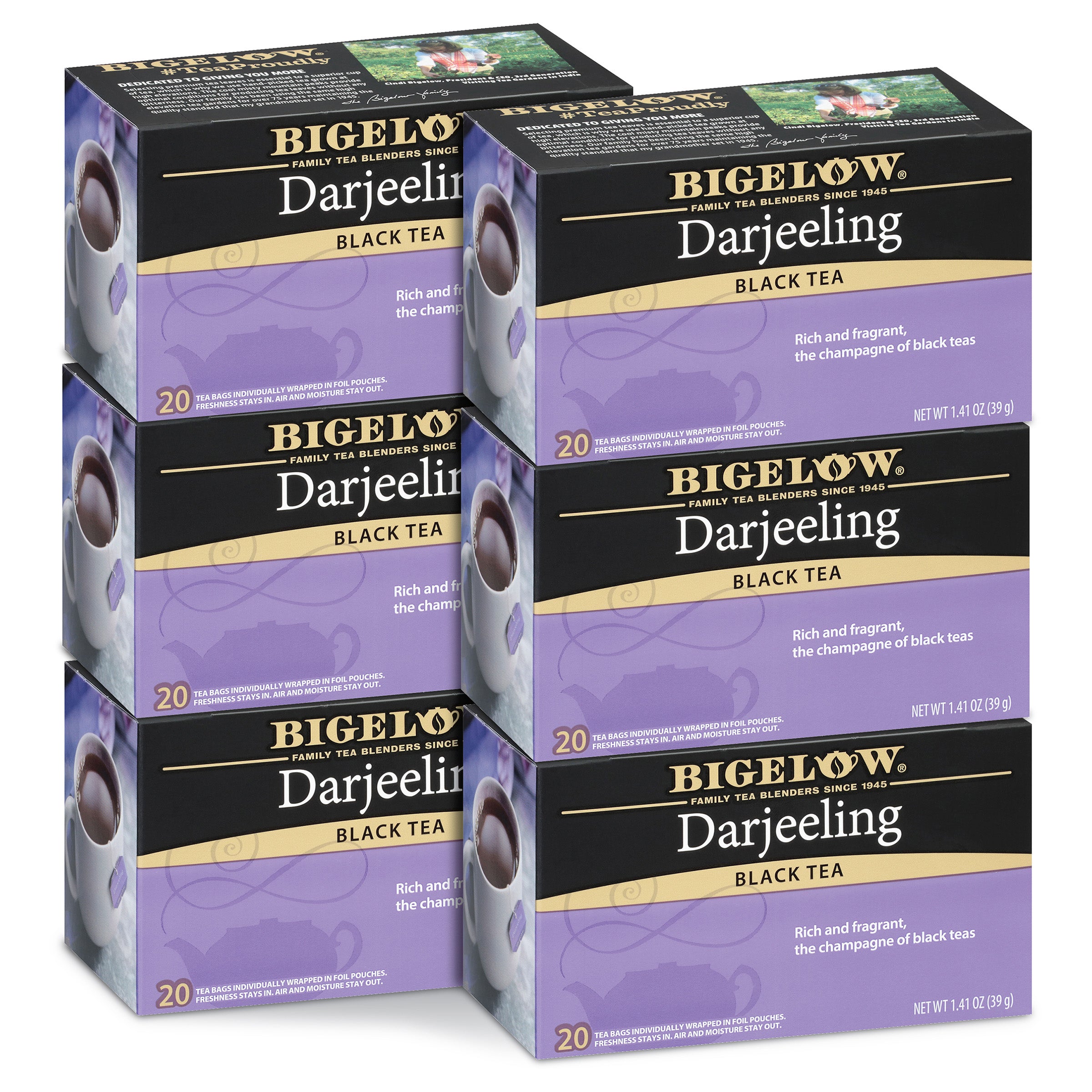 Darjeeling Tea - Case of 6 boxes- total of 120 teabags – Bigelow Tea